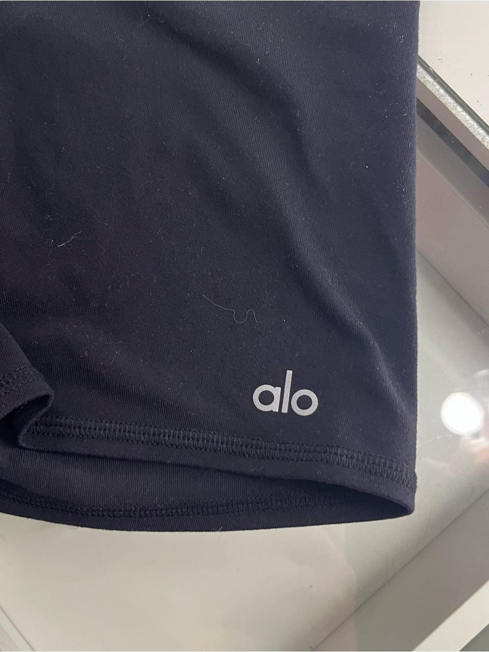 ALO Yoga Black Women's Active Shorts with Logo Tag - Picture 2 of 5
